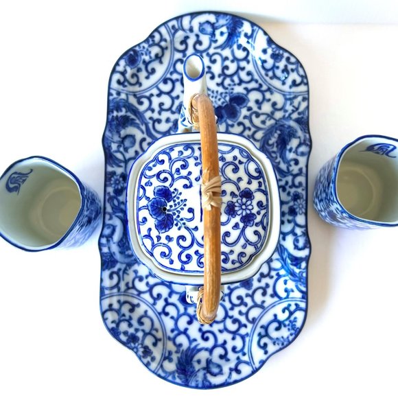 Japanese Tea Set - Phoenix Bird Porcelain - Picture 13 of 16